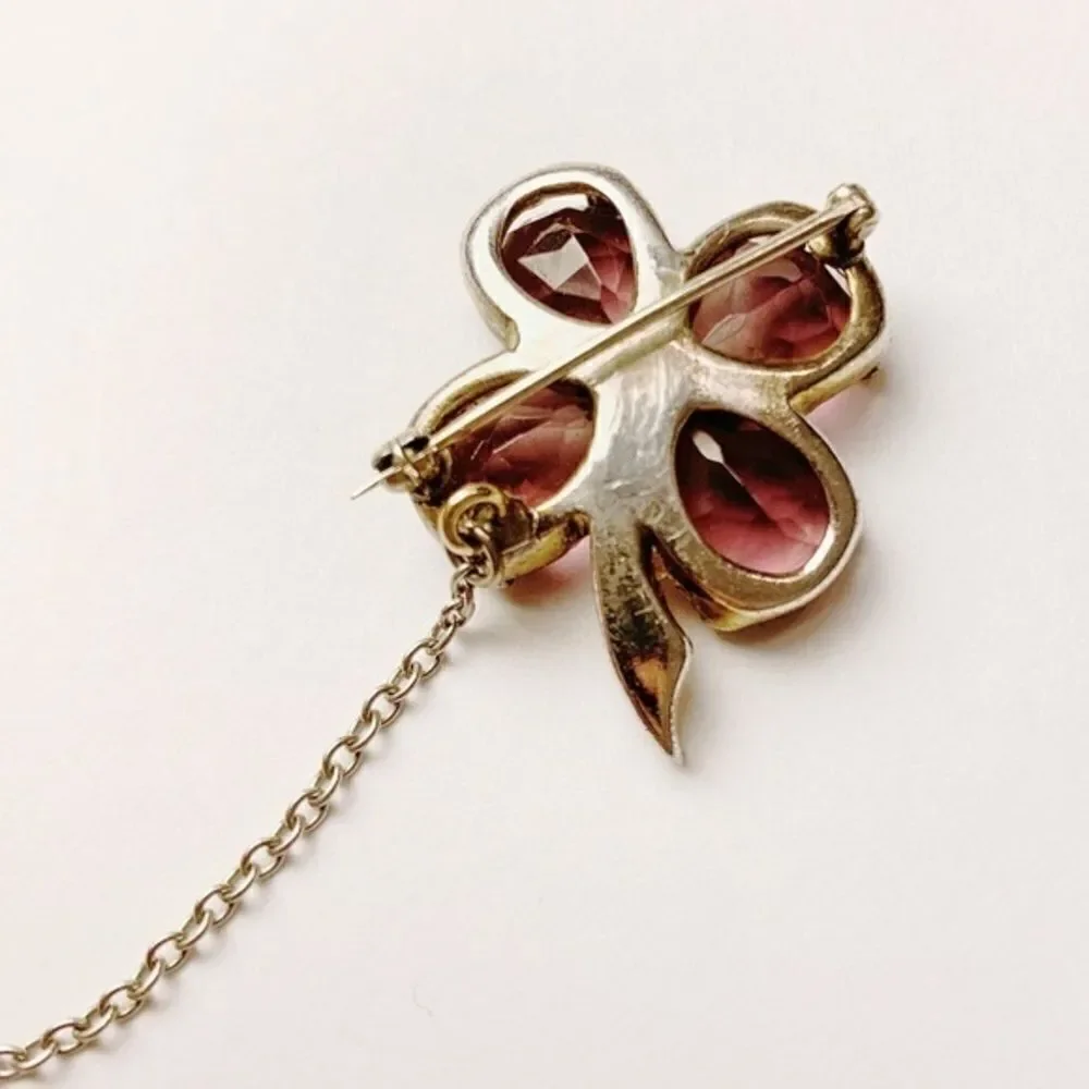 Antique Sterling Silver Floral Collar Pins - Picture 7 of 8